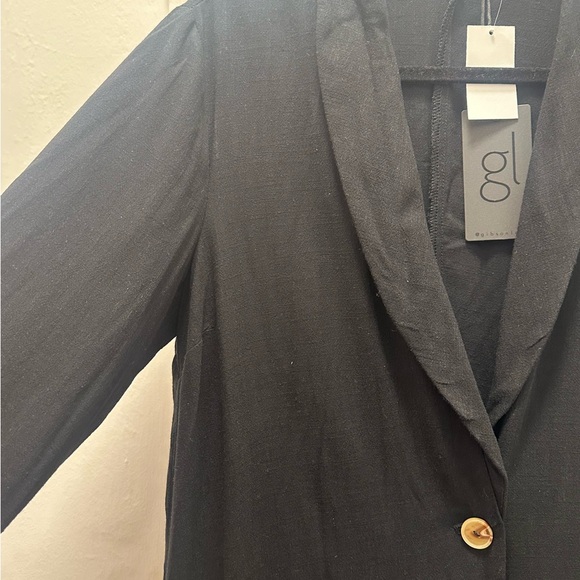 NWT black linen blazer - Picture 2 of 3